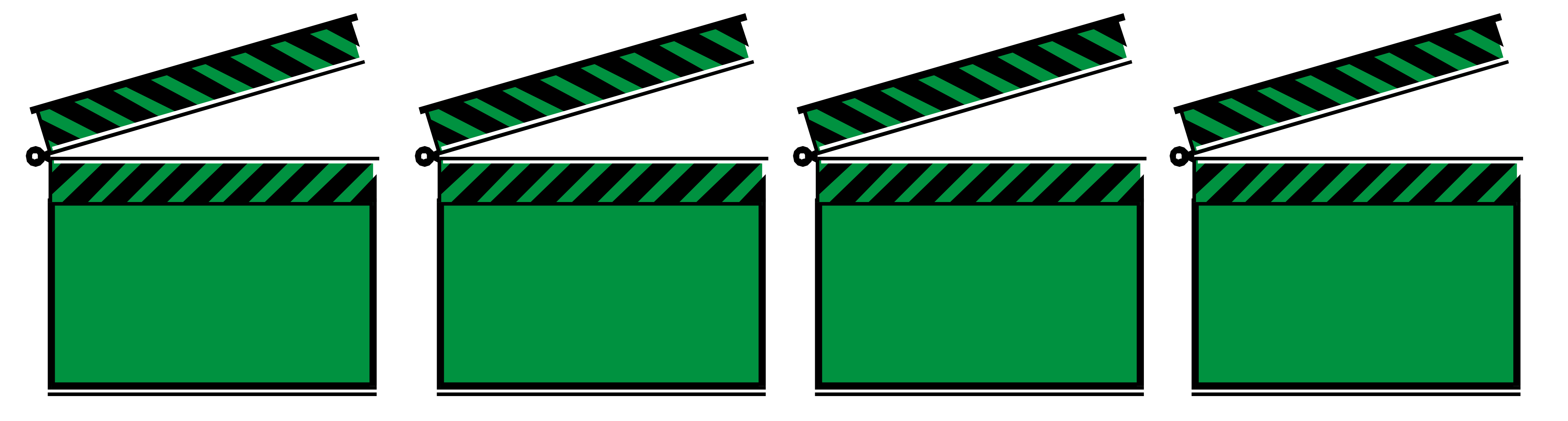 Three Clapperboards